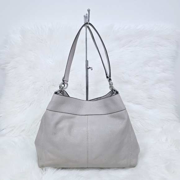 Coach Lexy Shoulder Beige Leather Purse - Picture 3 of 15